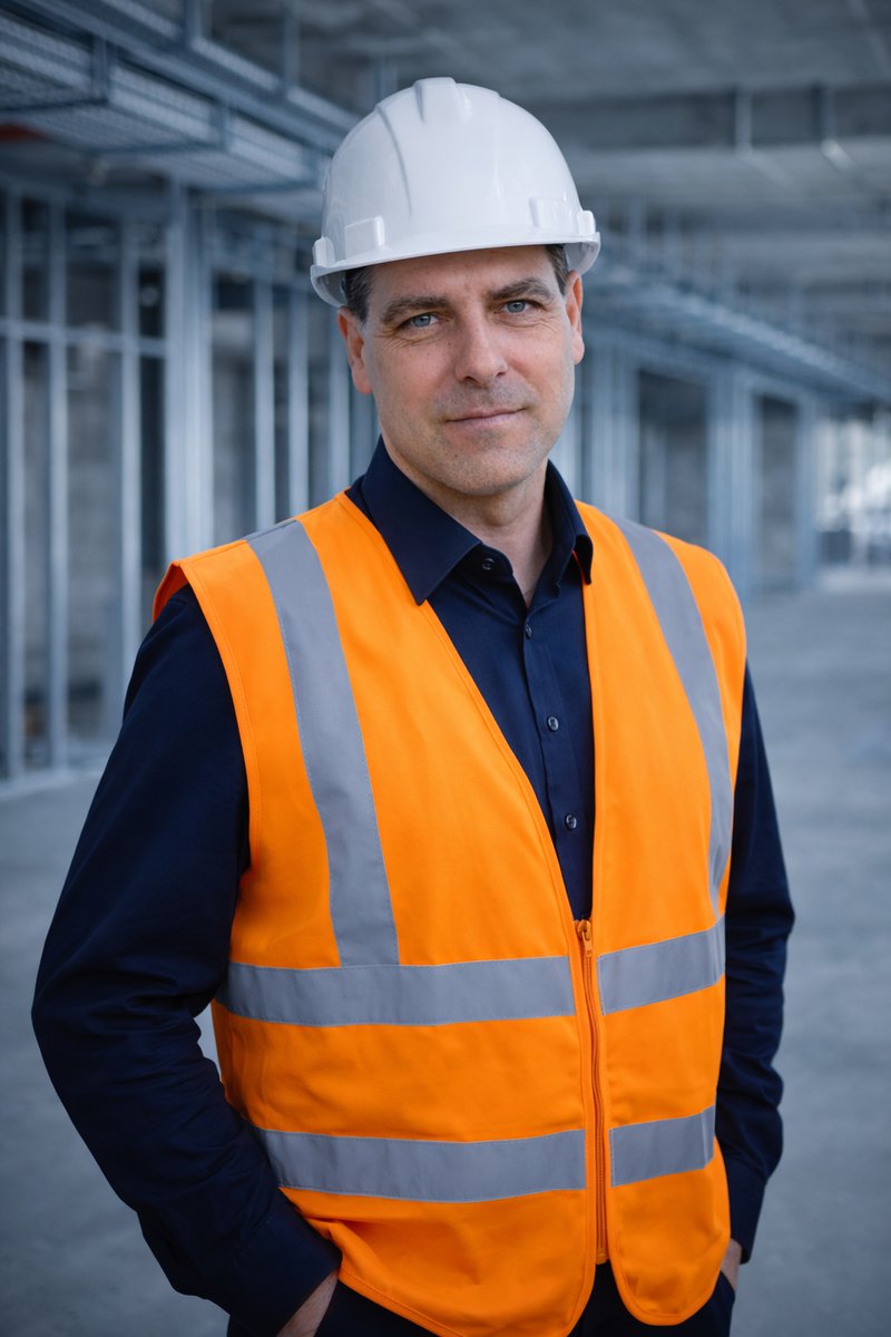 Paweł Raczkowski na placu fit-outu PaverNet-Elektro